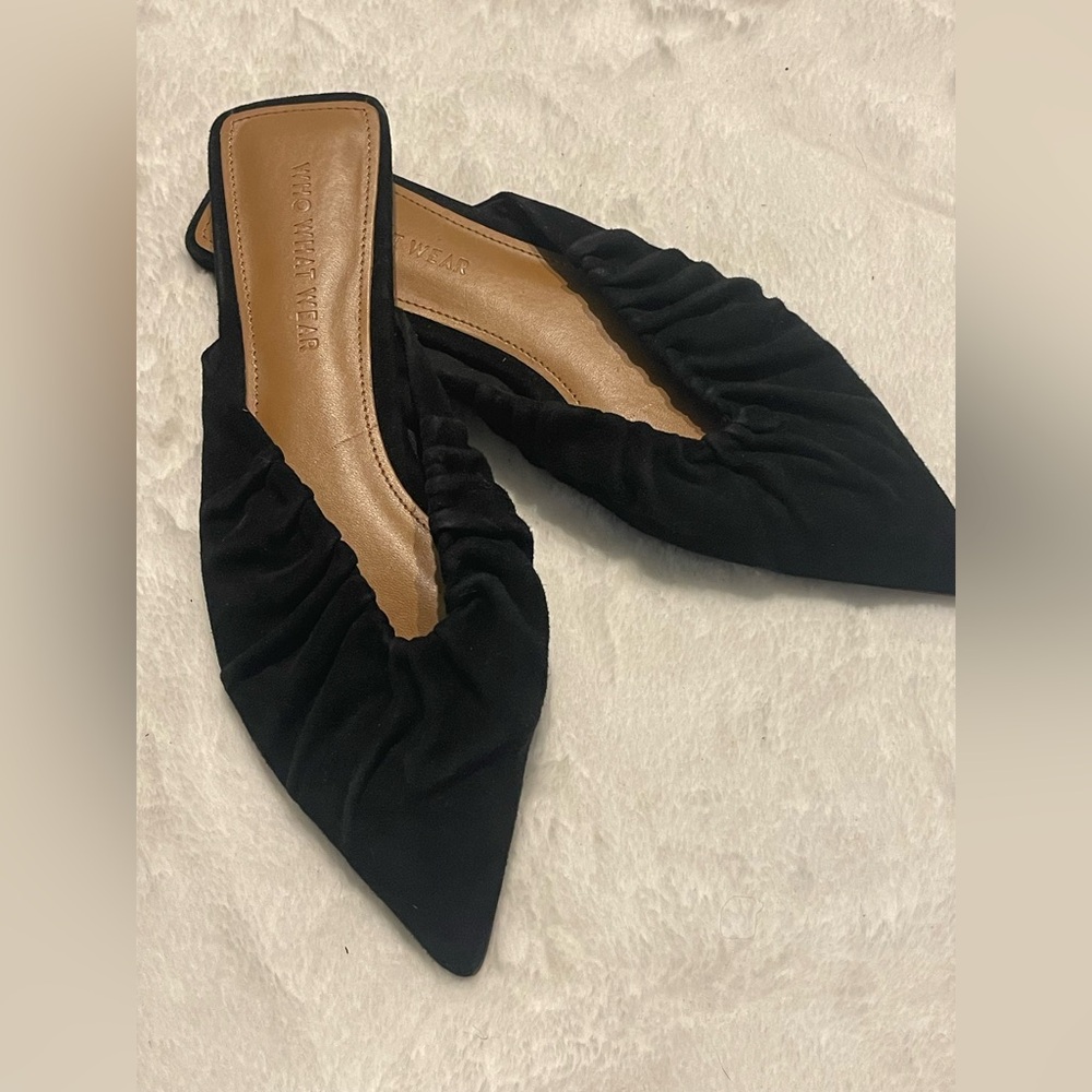 Who What Wear  elegant  women’s Black Pointed Flats size 8 - Picture 7 of 16